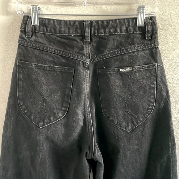 Rolla’s Heidi High Rise Loose Straight Jeans Women’s Size 27 Cropped Black - Picture 7 of 10
